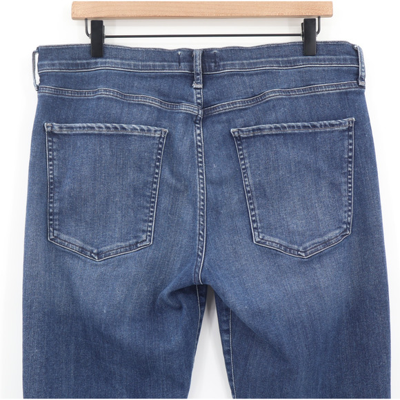 Agolde Women's Sophie Mid Rise Raw Hem Stretch Blue Jeans Sz 33 x 27 - Picture 5 of 11